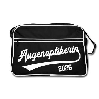 Opticien 2026 Apprentissage Profession Opticien - Sac Retro - noir/blanc - Devant