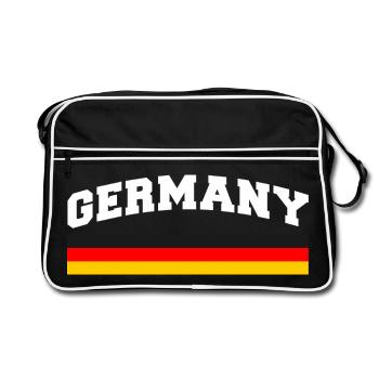 Pavillon allemand Allemagne - Sac Retro - noir/blanc - Devant
