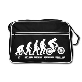 Mountain Bike Evolution Downhill MTB Gift - Retro Bag - black/white - Front