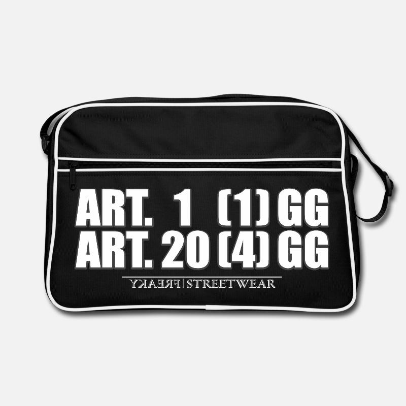 Artikel 1& Artikel 20 - Retro Tasche - Schwarz/Weiß