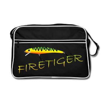 Firetiger - Retro Tasche - Schwarz/Weiß - Vorne