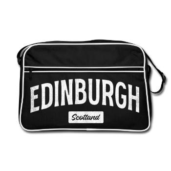 Chemise en lettres d’Édimbourg – motif Scotland City - Sac Retro - noir/blanc - Devant