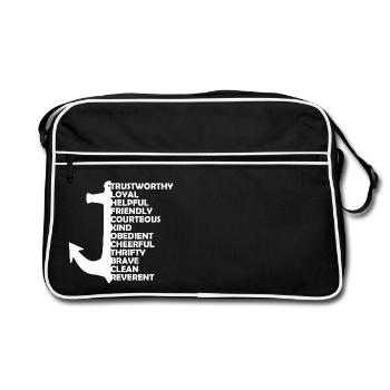 Sea Scout Laws Oath - Retro Bag - black/white - Front