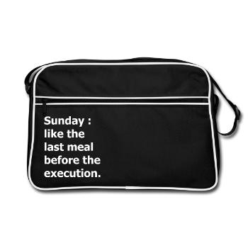 Sunday : like the last meal before the execution - Sac Retro - noir/blanc - Devant