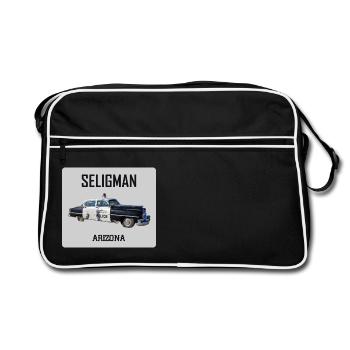 Old car in Seligman in Arizona, US Road 66 - Retro Bag - black/white - Front