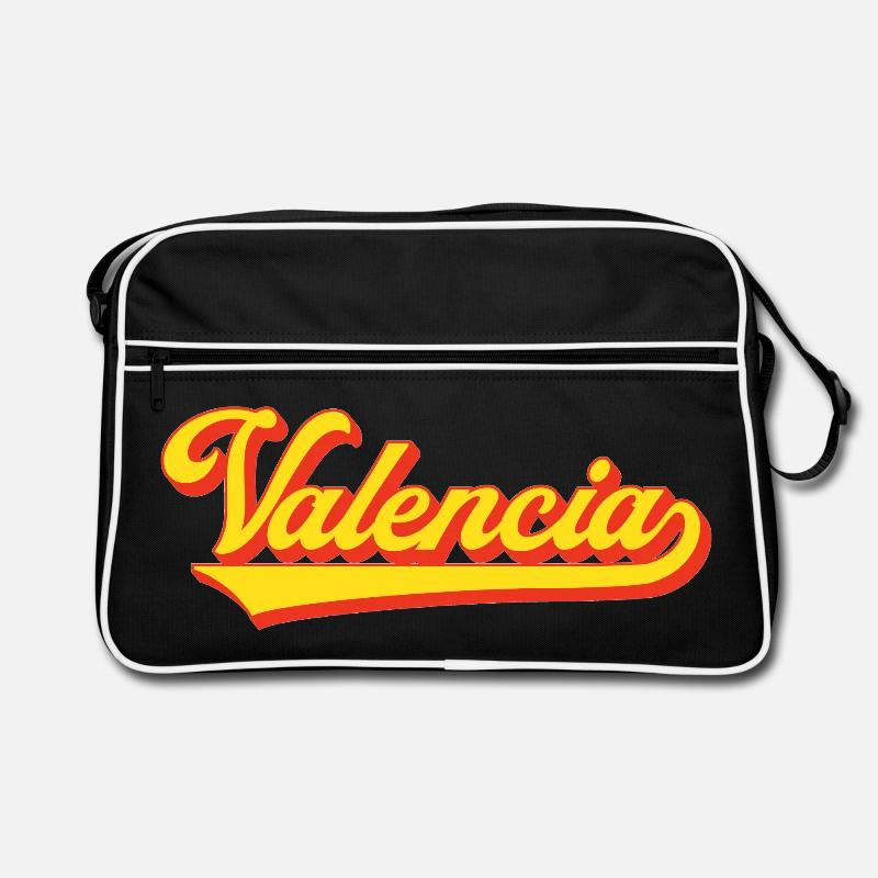 Valencia Script Logo - Retro Tasche - Schwarz/Weiß