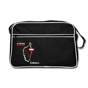 GR20 Grande Randonnée Corse trekking marche - Sac Retro - noir/blanc - Devant