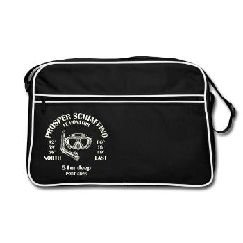 I can't, I have wreck diving. - Retro Bag - black/white - Front