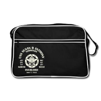 Plongée sur épave du débarquement en Normandie. - Sac Retro - noir/blanc - Devant