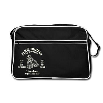 I can't, I have wreck diving. - Retro Bag - black/white - Front