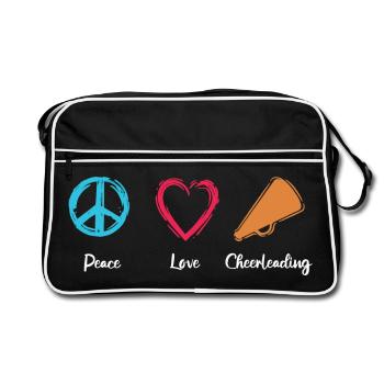 Peace Love Cheerleading - Sac Retro - noir/blanc - Devant