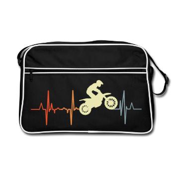 J’adore le motocross - Sac Retro - noir/blanc - Devant