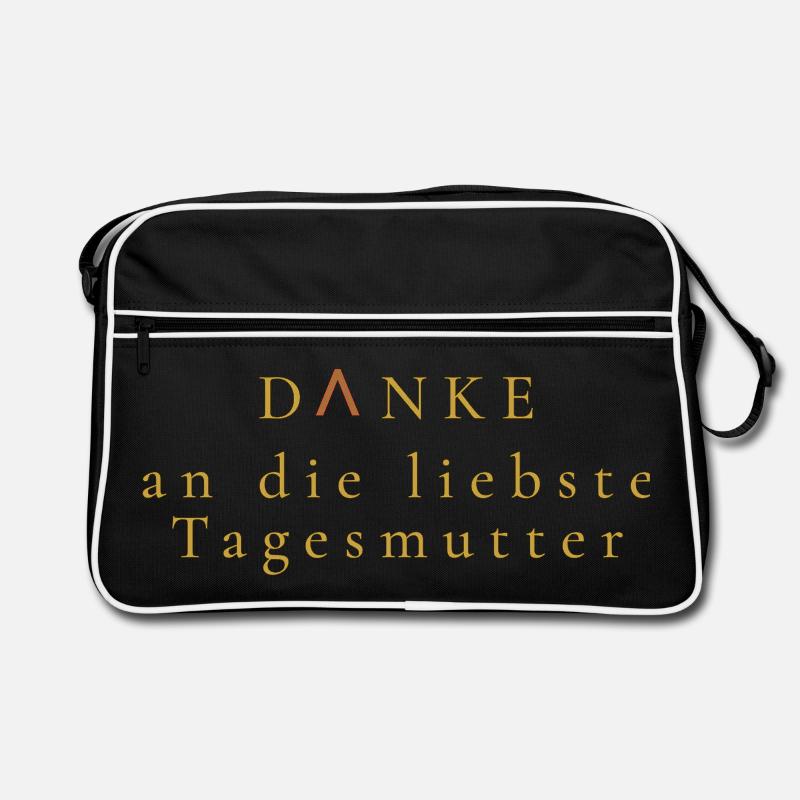 Danke Tagesmutter Goldschrift Retro Tasche