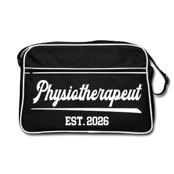 Physiothérapeute 2026 Masseur physiothérapeute - Sac Retro - noir/blanc - Devant