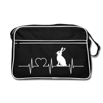 Bunny Bunny - Retro Bag - black/white - Front