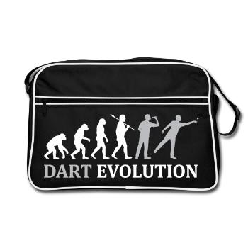 L'évolution des fléchettes – La voie vers le centre de la cible - Sac Retro - noir/blanc - Devant