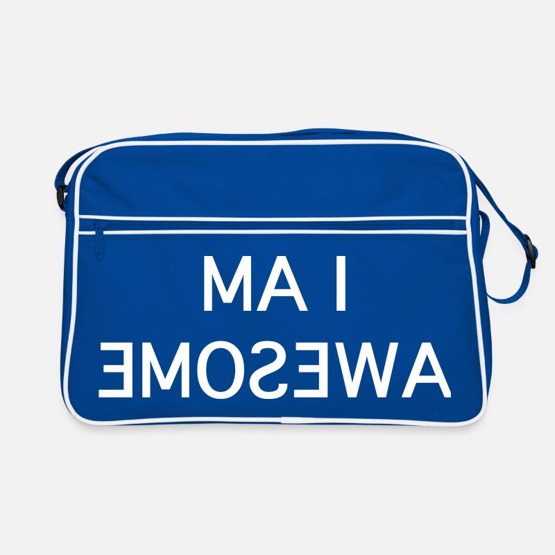 I Am Awesome - Fun Mirror White Text Retro Bag