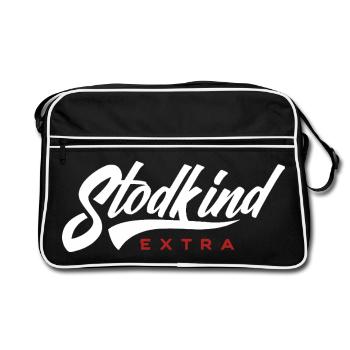 Stodkind Extra WHITE - Retro Bag - black/white - Front