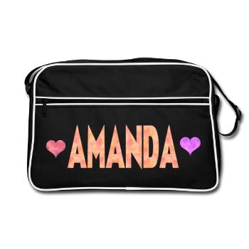 Amanda - Retro Bag - black/white - Front