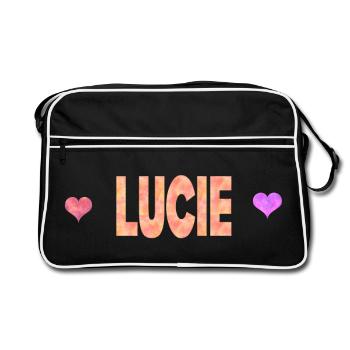 Lucie - Retro Tasche - Schwarz/Weiß - Vorne