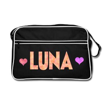 Luna - Retro Bag - black/white - Front