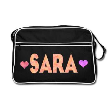 Sara - Retro Bag - black/white - Front