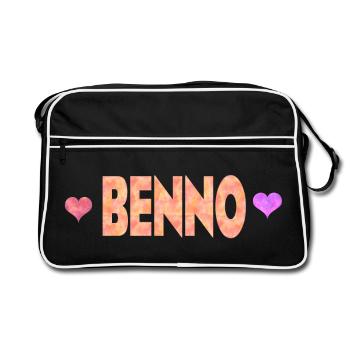 Benno - Retro Bag - black/white - Front