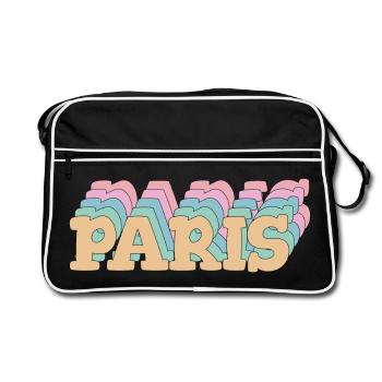 Paris – Faute de frappe pastel & style urbain - Sac Retro - noir/blanc - Devant