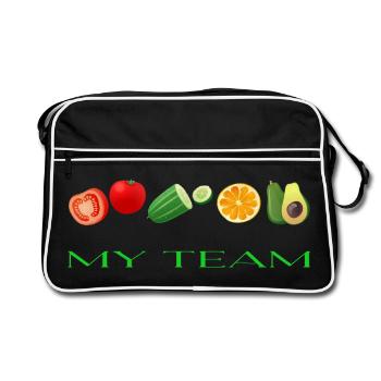 Vegetables - Sac Retro - noir/blanc - Devant