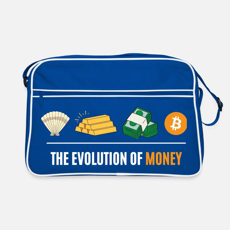 Die Evolution des Geldes Retro Tasche