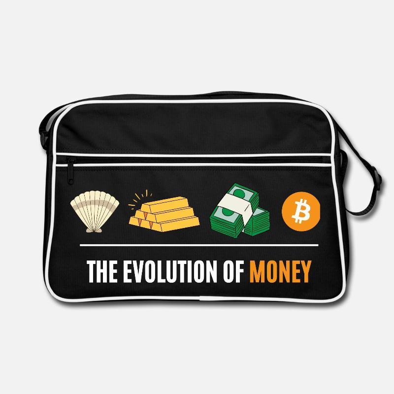 Die Evolution des Geldes Retro Tasche