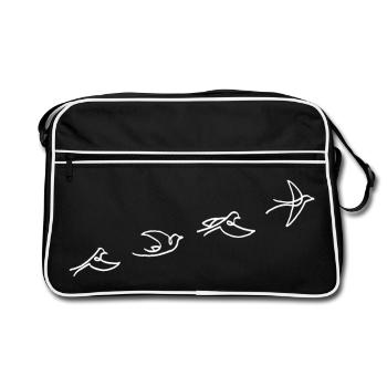 Le vol de l'oiseau blanc - Sac Retro - noir/blanc - Devant