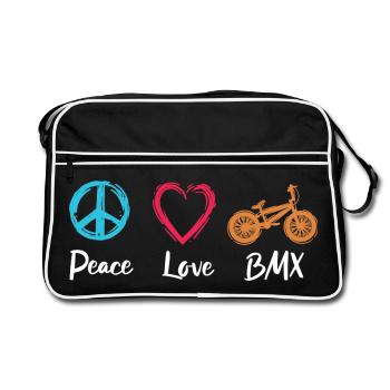 Peace Love BMX - Sac Retro - noir/blanc - Devant