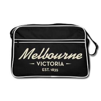 Melbourne - Retro Bag - black/white - Front