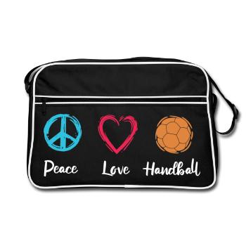Paix Amour Handball - Sac Retro - noir/blanc - Devant
