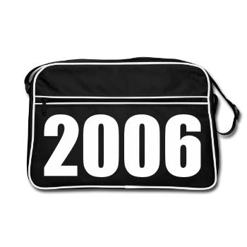 2006 Birthday Template Personalize Design - Retro Bag - black/white - Front