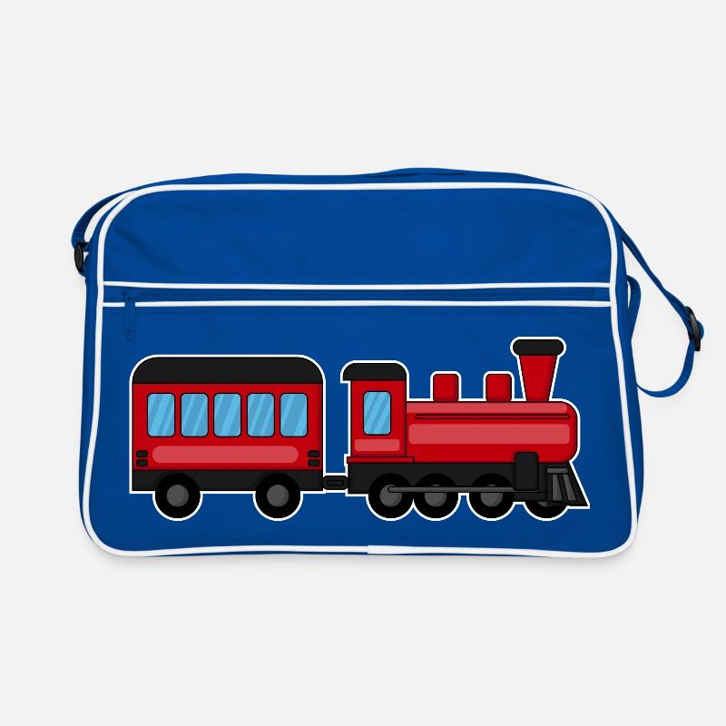 Eisenbahn, Zug, Dampflok Retro Tasche