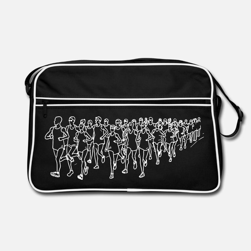 Runner Line Drawing Retro Bag
