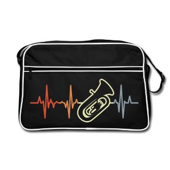 Tuba Heartbeat Look rétro - Sac Retro - noir/blanc - Devant