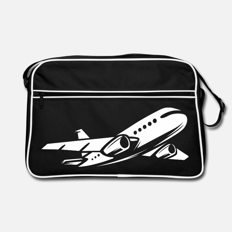Passenger aircraft in flight - aviation and pilots Retro Bag