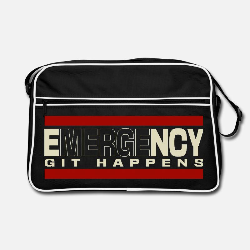 Nerd geek emergency git happens Retro Bag