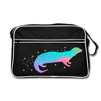 Sea Otter Gradient - Retro Bag - black/white - Front