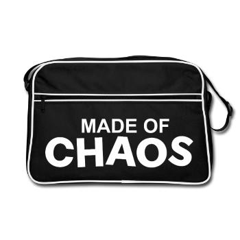 Made of Chaos - Retro Bag - black/white - Front