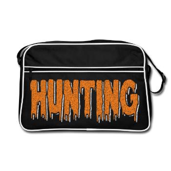 hunt - Retro Bag - black/white - Front
