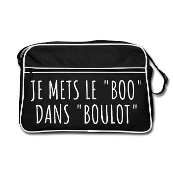 Halloween Work Humor - Office Halloween France - Retro Bag - black/white - Front