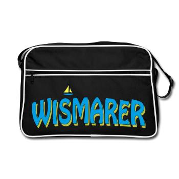 WISMAR - Sac Retro - noir/blanc - Devant