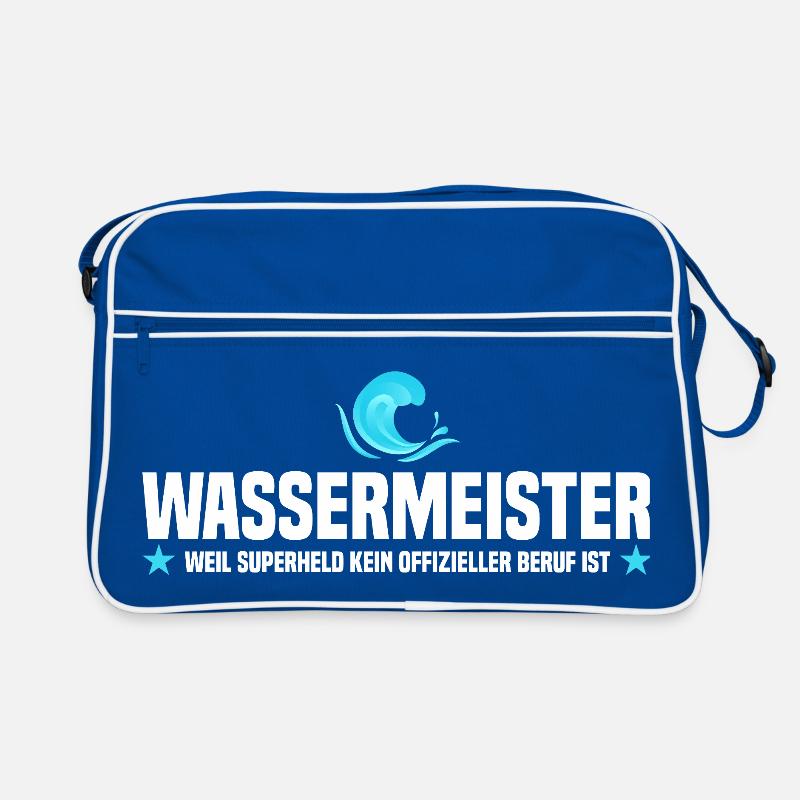 Wassermeister Spruch Retro Tasche
