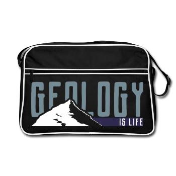 La géologie, c’est la vie - Sac Retro - noir/blanc - Devant