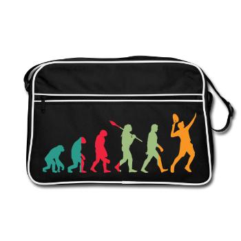 Tennis Evolution Rétro - Sac Retro - noir/blanc - Devant