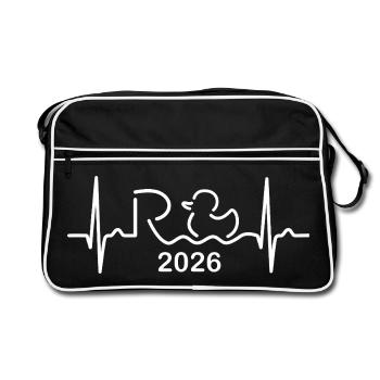 Pension 2026 - Retraite - Pension ECG Pulse - Sac Retro - noir/blanc - Devant
